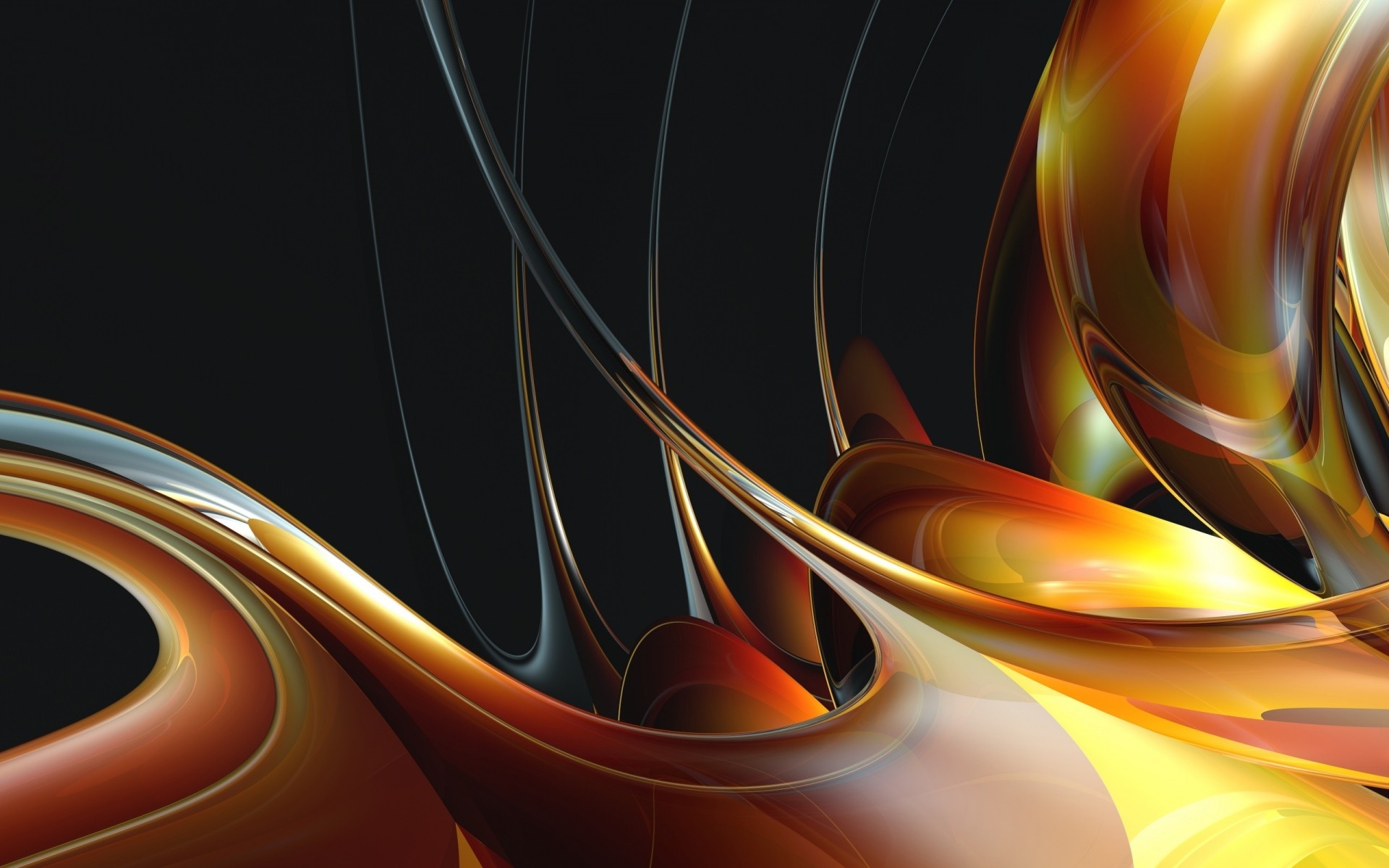 abstract fractal dynamic design curve wallpaper graphic light art illustration motion wave line flame shape texture background gradient color fantasy gold glass