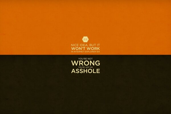 Two-color template with horizontal separation of black and orange