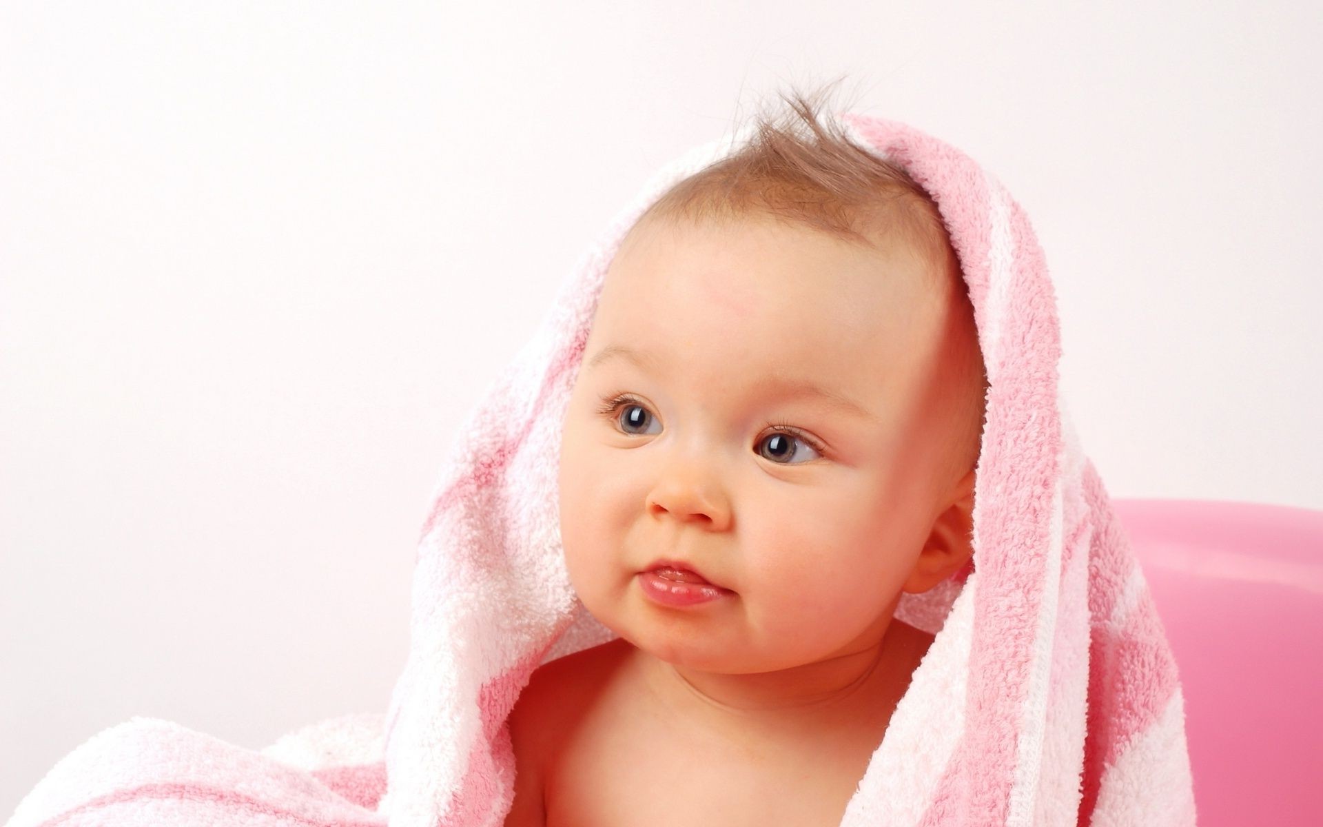 babies child towel baby little cute innocence bath clean portrait one bathroom skin girl toddler face