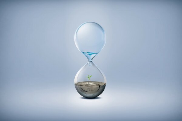 Unusual Glass Hourglass