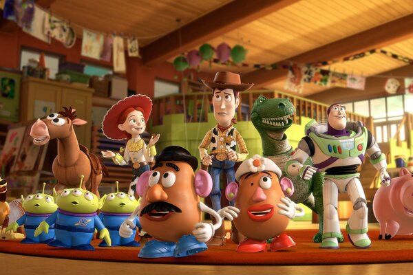 Characters from the cartoon toy story