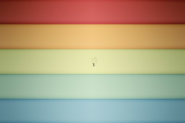 Apple logo in the rainbow