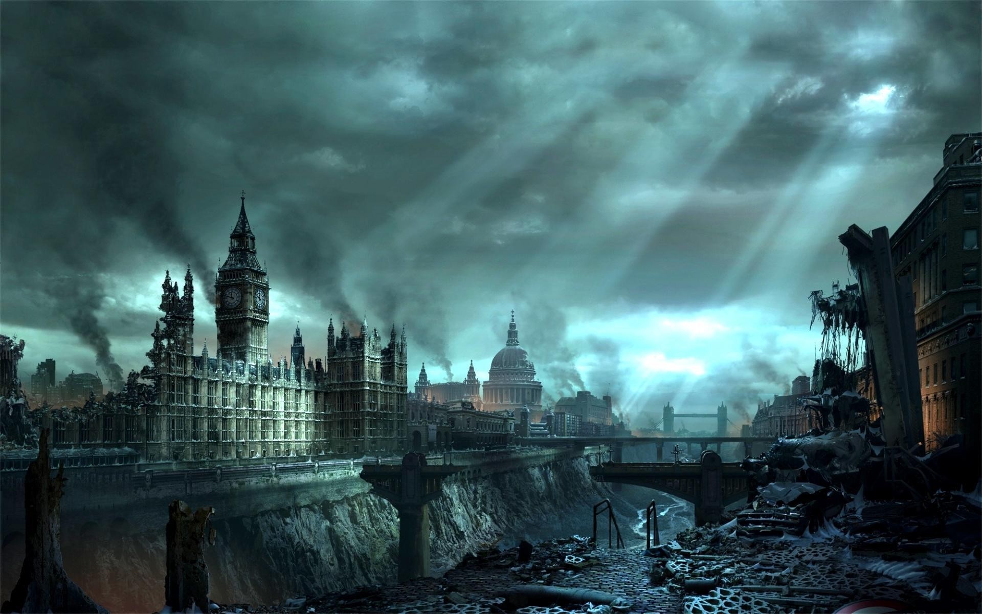 united kingdom architecture city travel sunset building river sky bridge water dusk dawn reflection chaos
