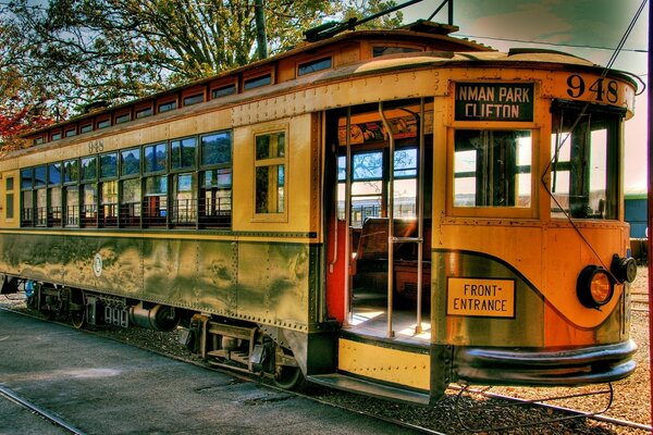 Traveling to the past by tram