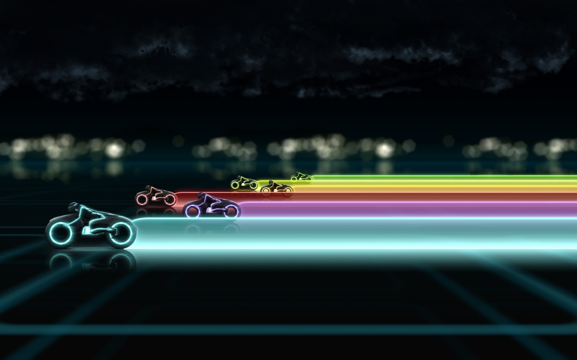 movies desktop abstract blur light color illustration motion tron legacy
