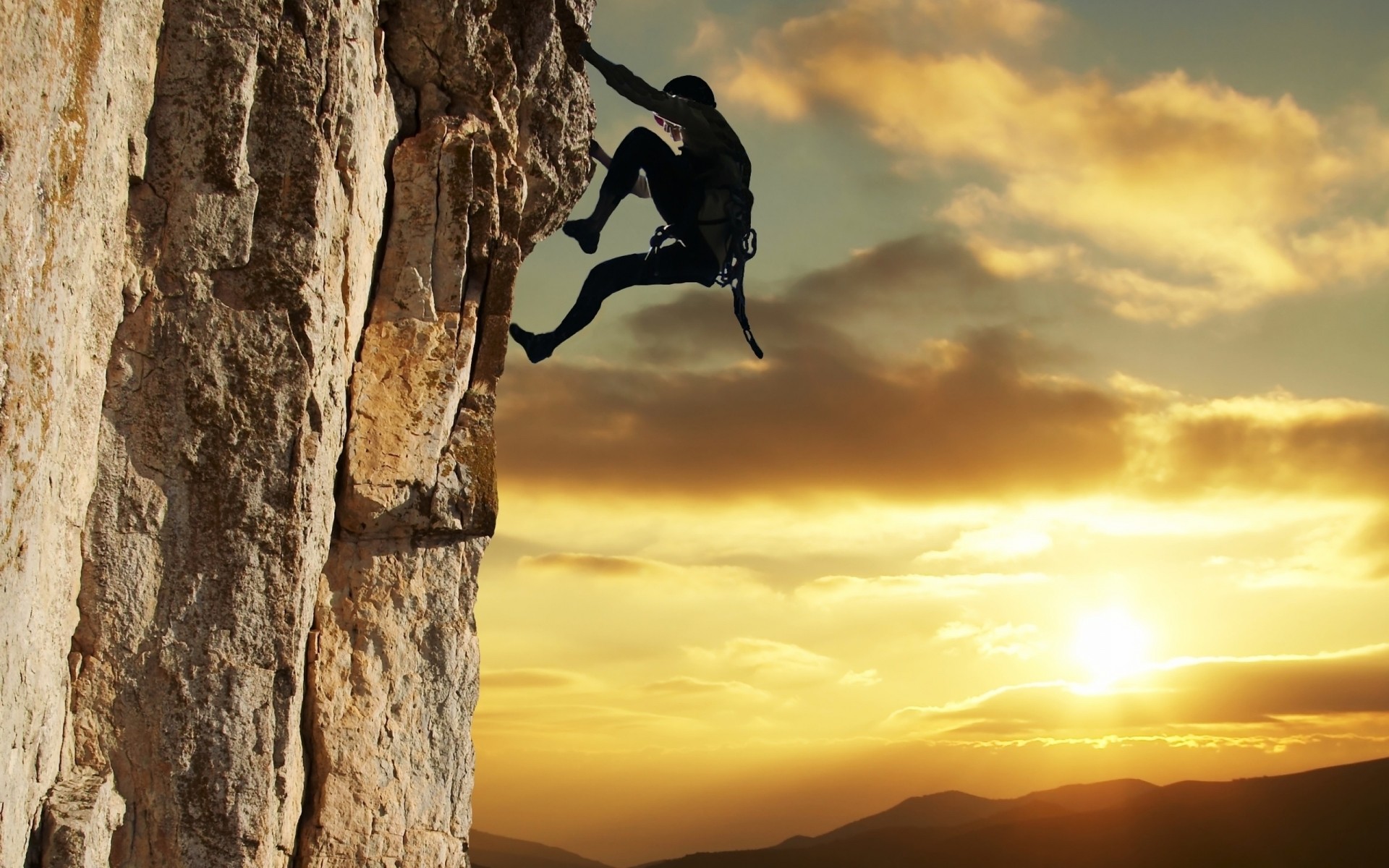 climbing sunset climber climb rock climbing sky outdoors adventure dawn challenge backlit courage