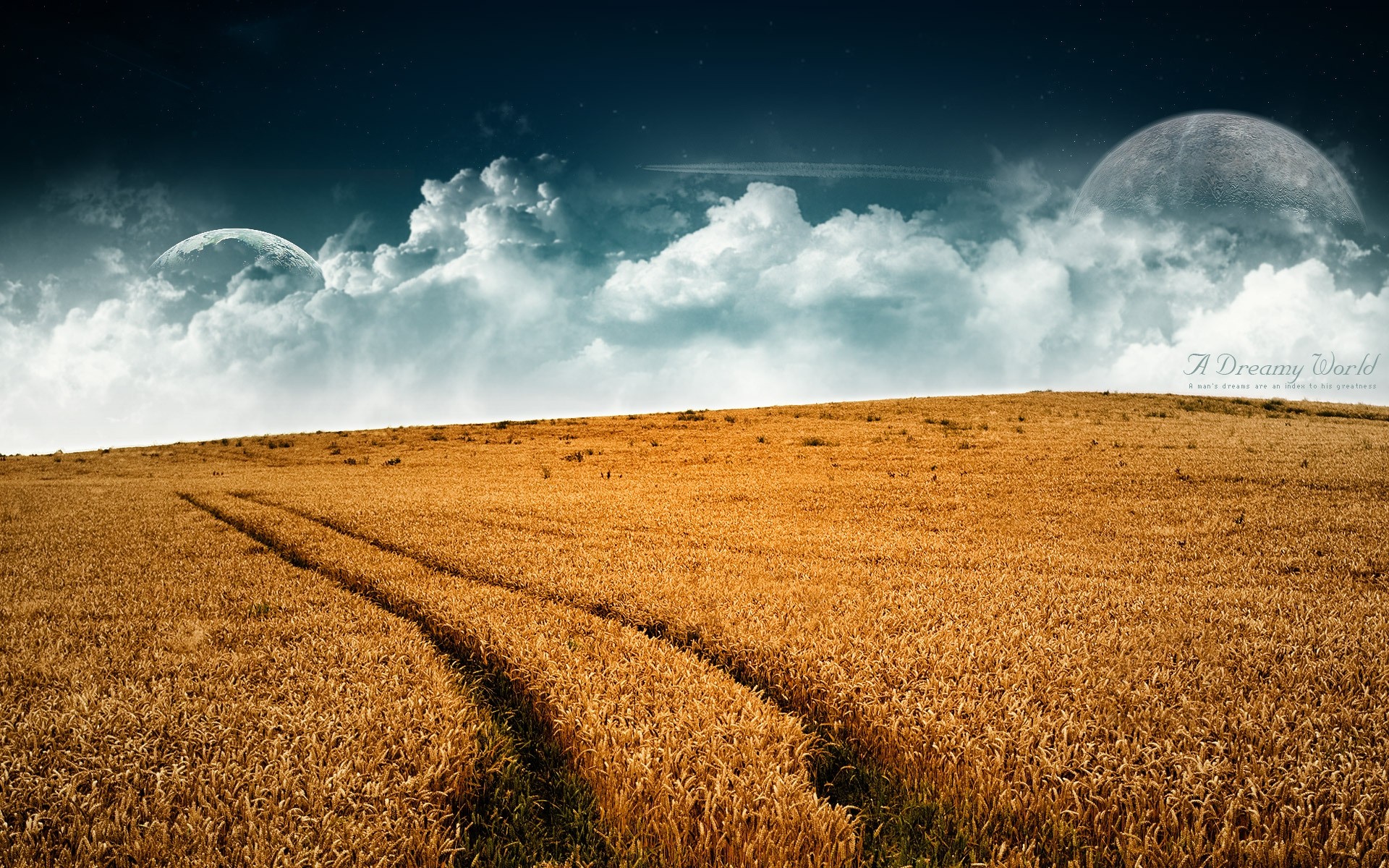 photo manipulation wheat landscape field agriculture nature crop sky rural farm cereal pasture countryside soil farmland country sun summer