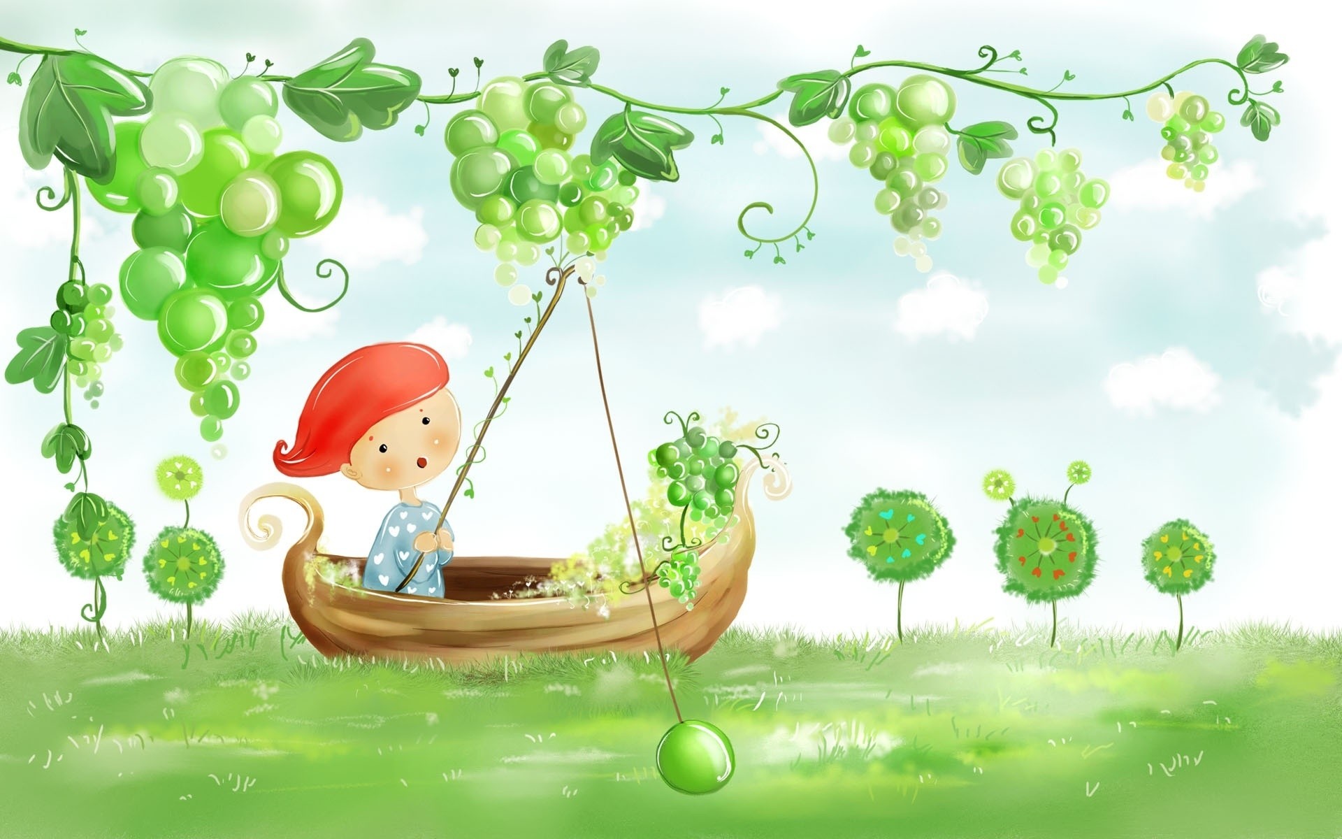 drawings leaf nature grass illustration summer desktop vector tree flora garden ecology clover anime cartoons boat little girl