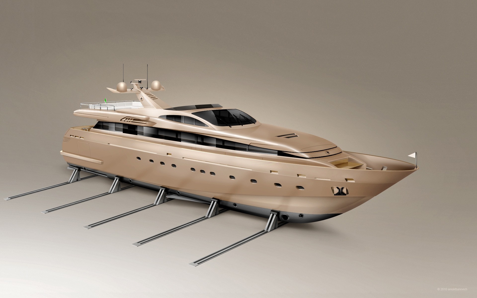 abstract vehicle travel transportation system one yacht 3d