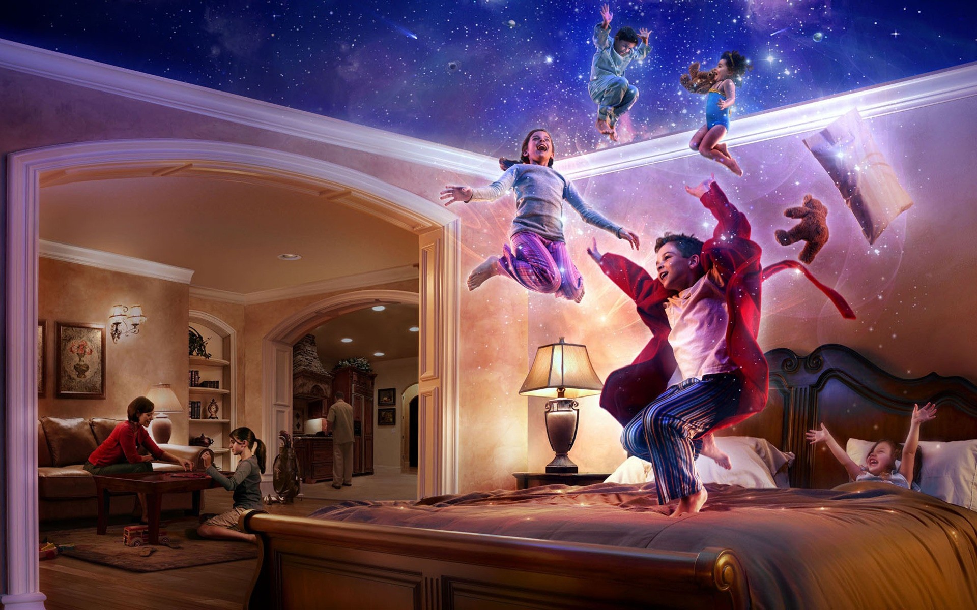 photo manipulation music performance adult light group woman