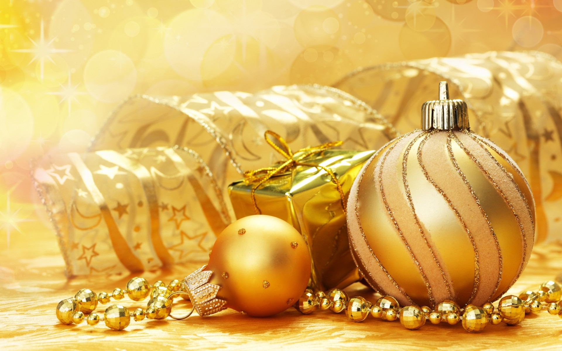 christmas decoration celebration gold thread shining winter gift ball traditional bow desktop luxury ornate merry round box glass ornaments balls gift box