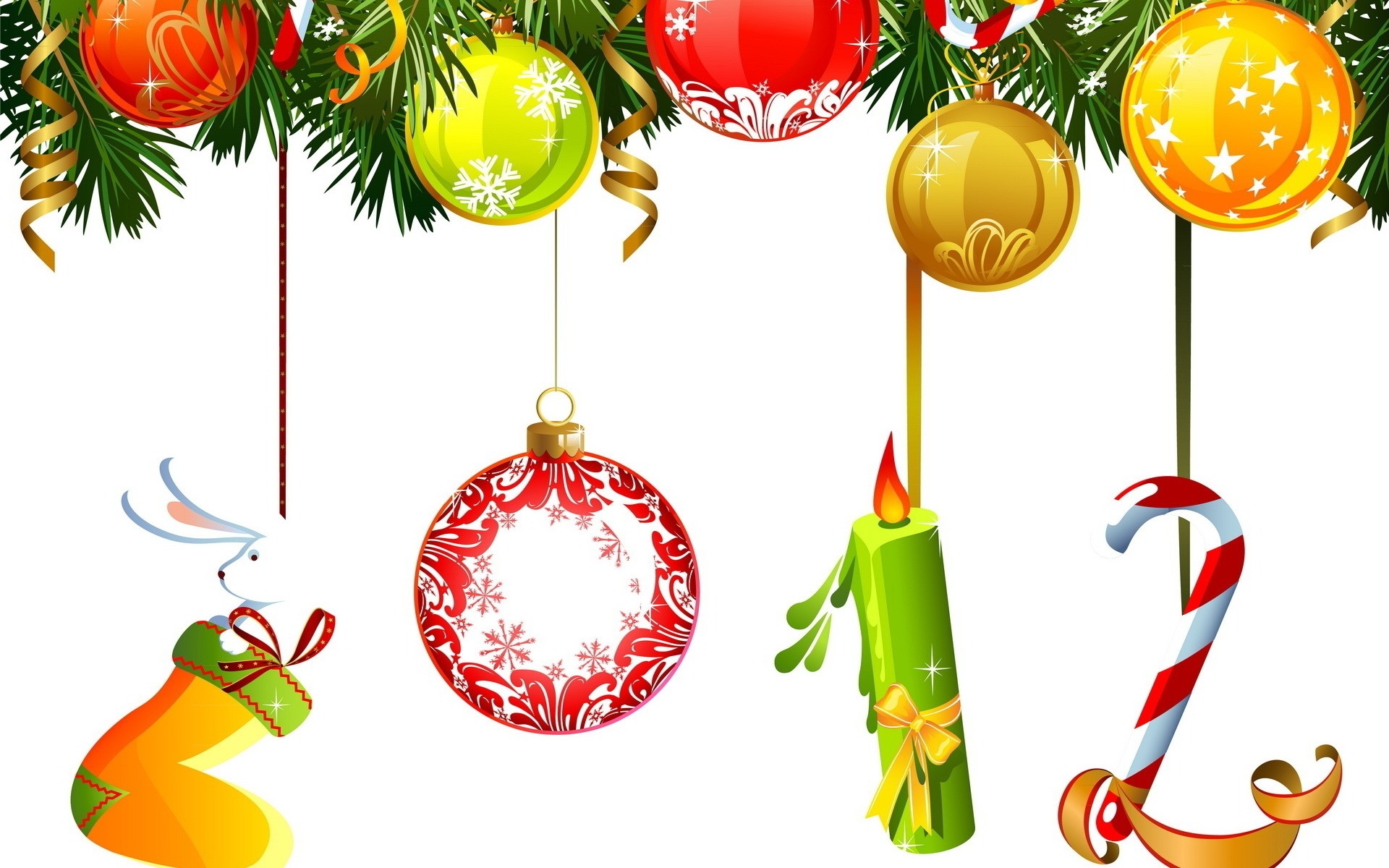 christmas decoration vector illustration celebration desktop shining design new year vacation globes candle