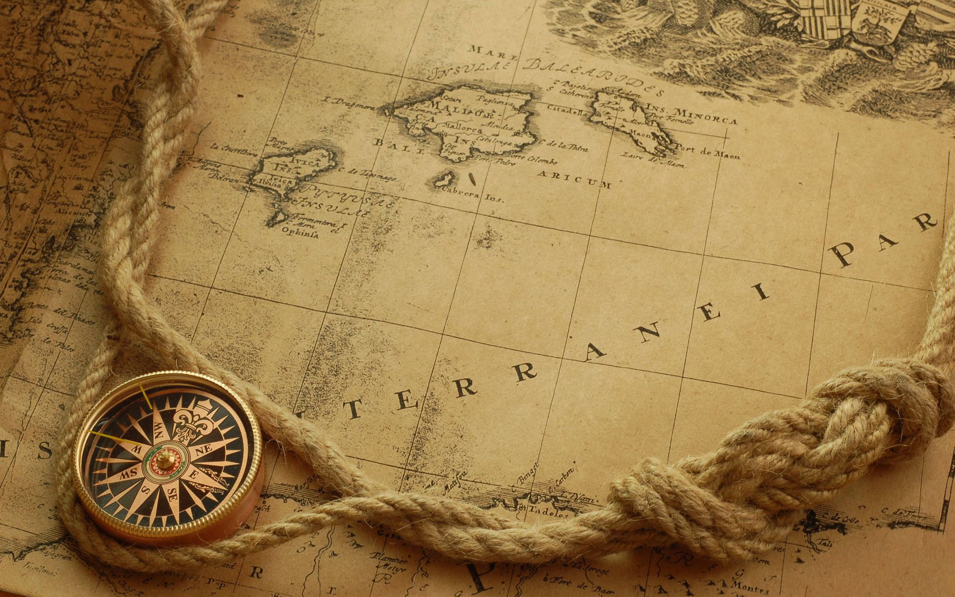 creative compass rope guidance navigation exploration nautical map discovery travel adventure geography longitude paper retro voyage old latitude