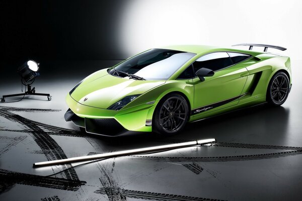 Green Sports Lamborghini