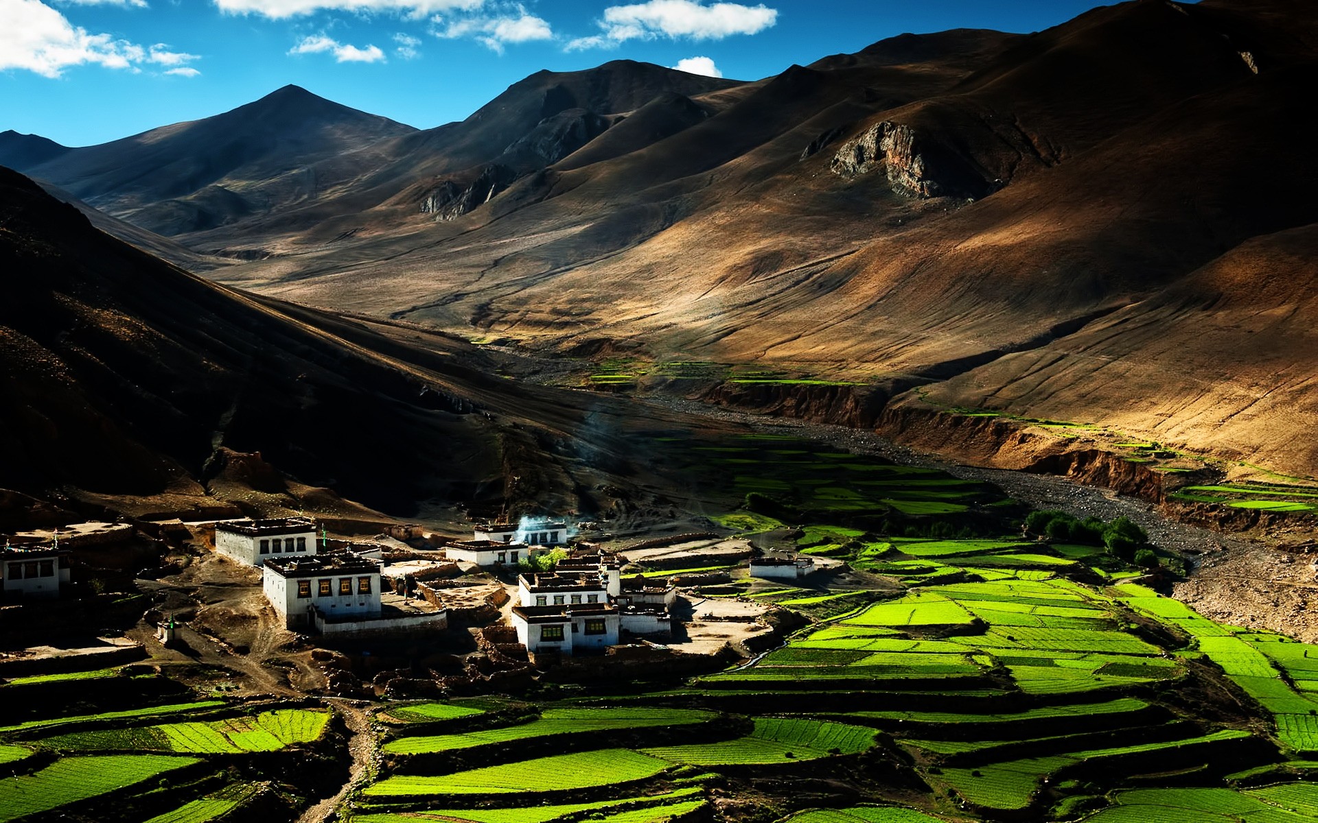 landscapes landscape mountain travel nature sky snow outdoors valley scenic water road rock grass houses smoke