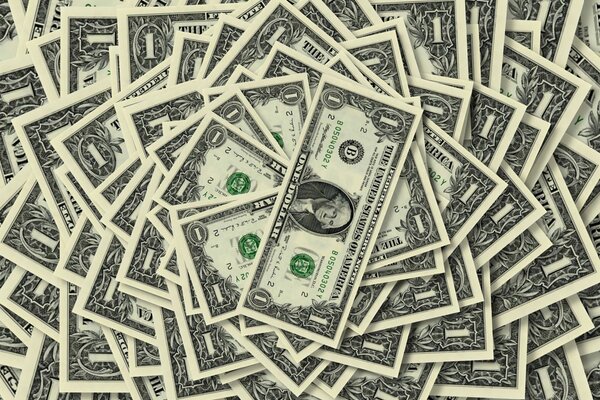 Background money bills quantity value one dollar