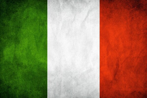 Italian flag stylized as parchment