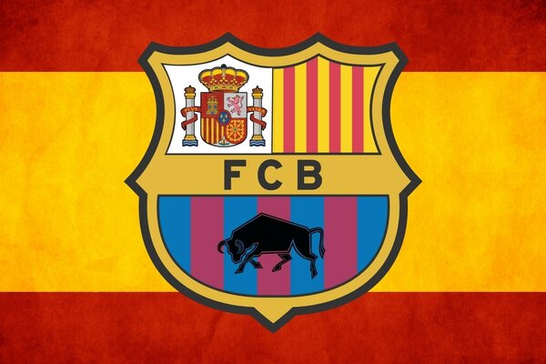 The emblem of the Barcelona football Club