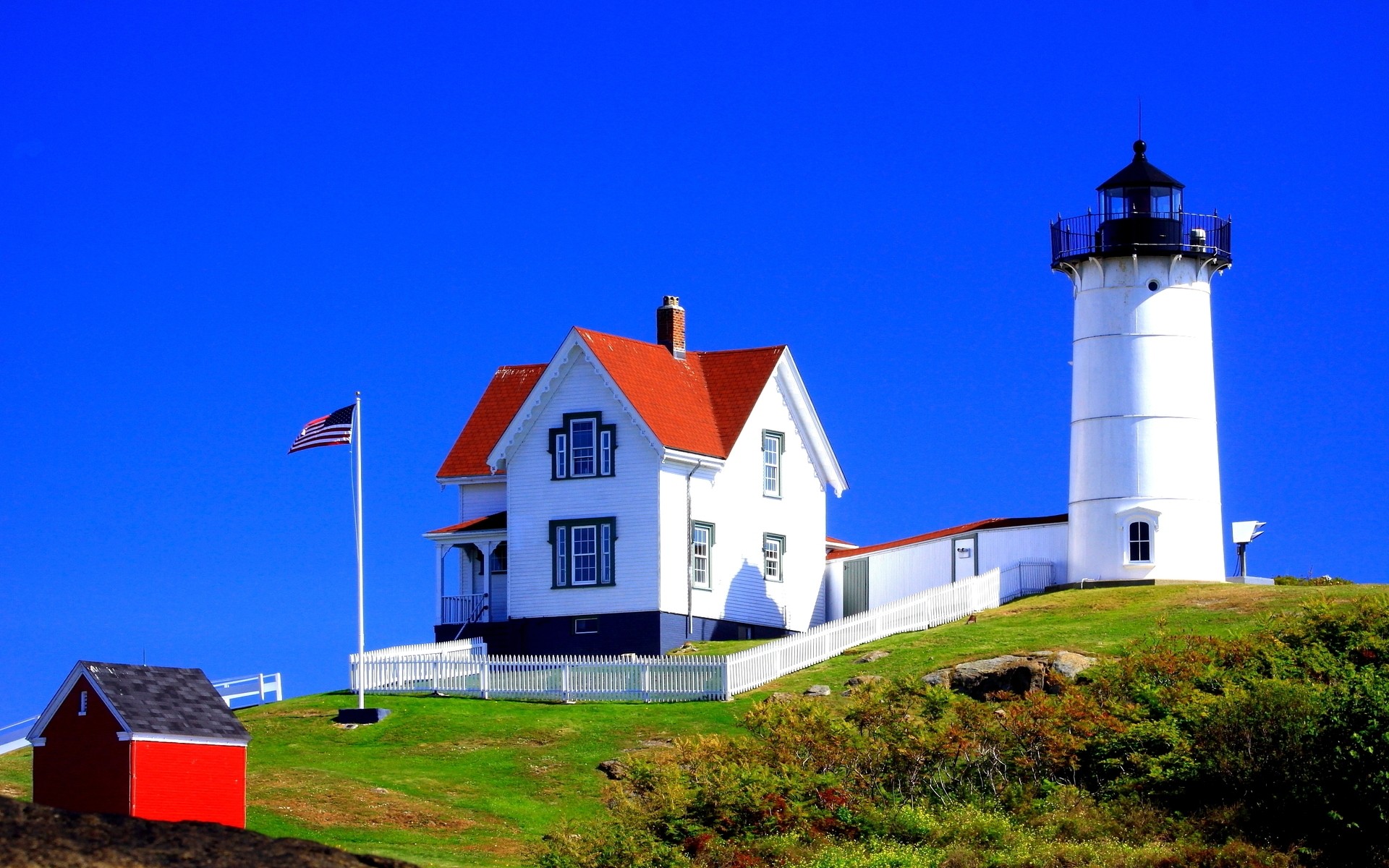 united states lighthouse architecture building outdoors house sky travel daylight landscape windmill hills background home