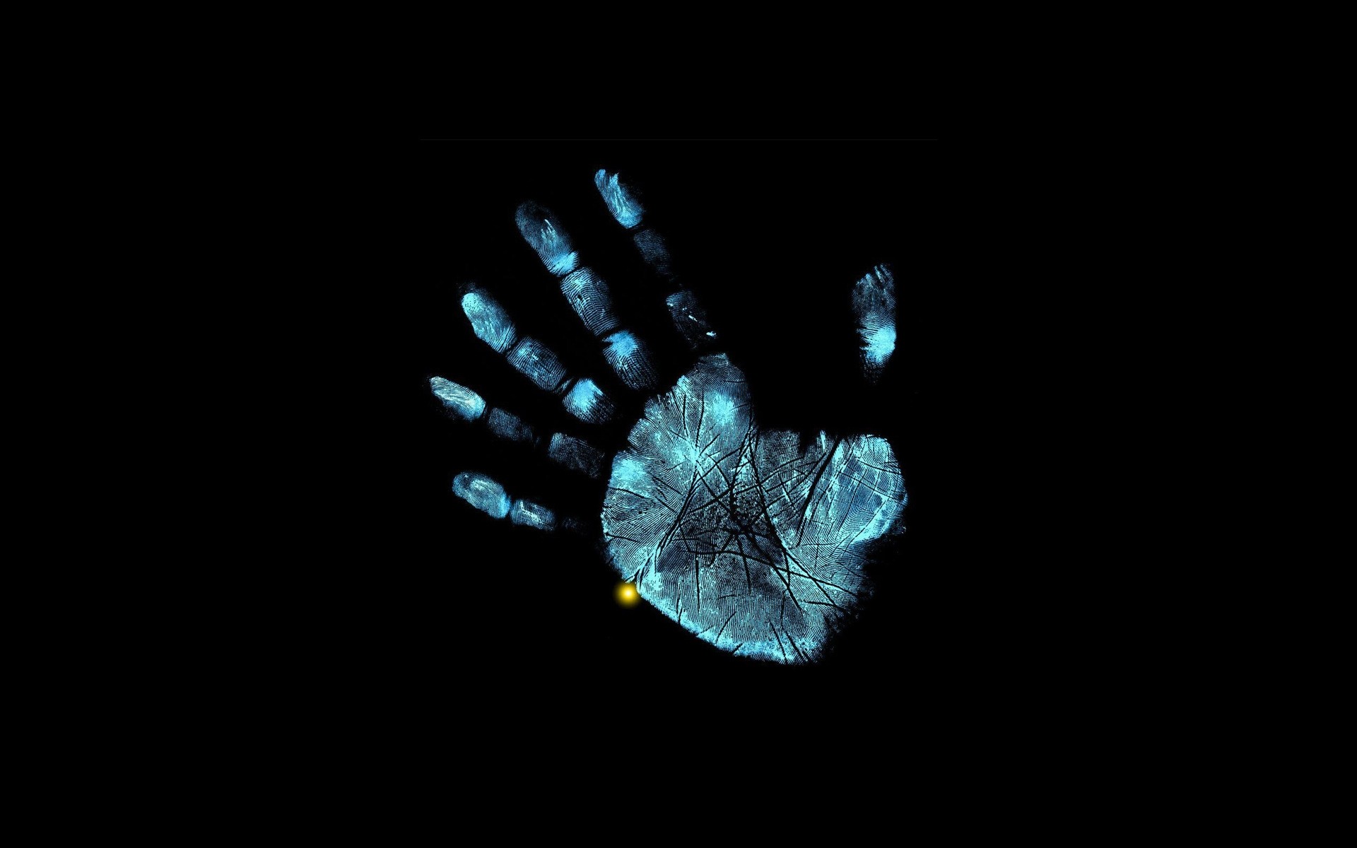 abstract dark light science fringe abnormal hand six