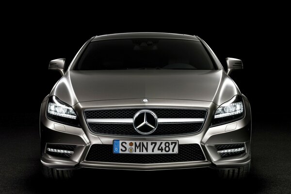 Photo of a cool Mercedes on a black background
