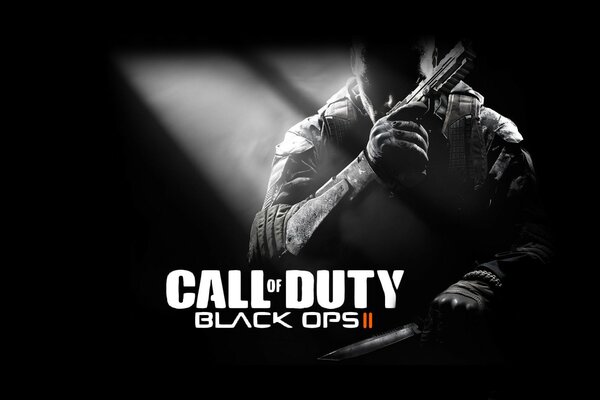 Game image on black background monochrome