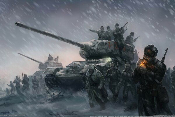 Snow and frost could not stop people who were going to war