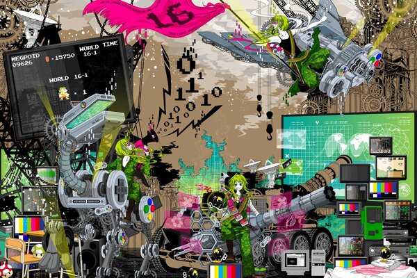 Messy chaos singularity on the desktop