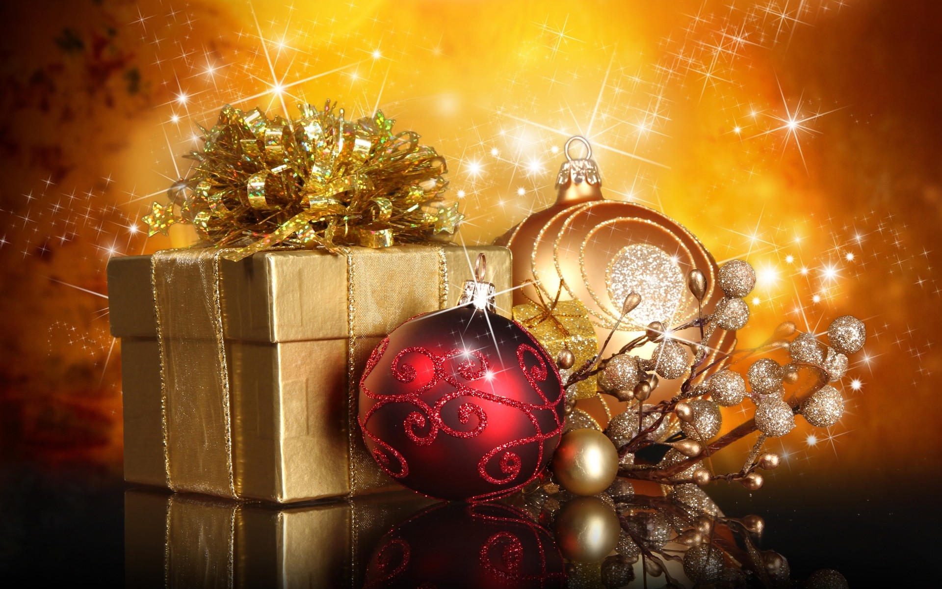 christmas ball gold merry sphere celebration winter decoration shining light thread eve bow desktop gift bangle glisten globes gifts gift box