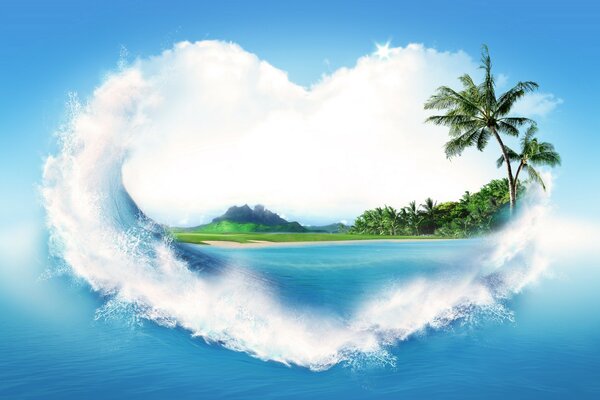 An island inside the heart of the ocean
