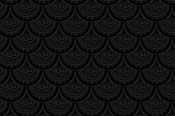 Black background with lace flowers