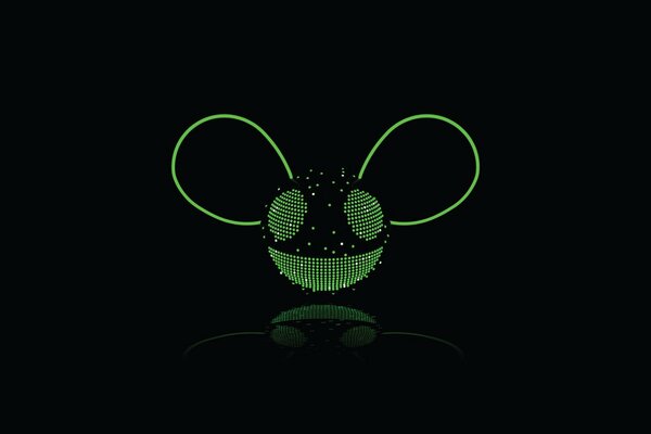 A green miracle on a black background