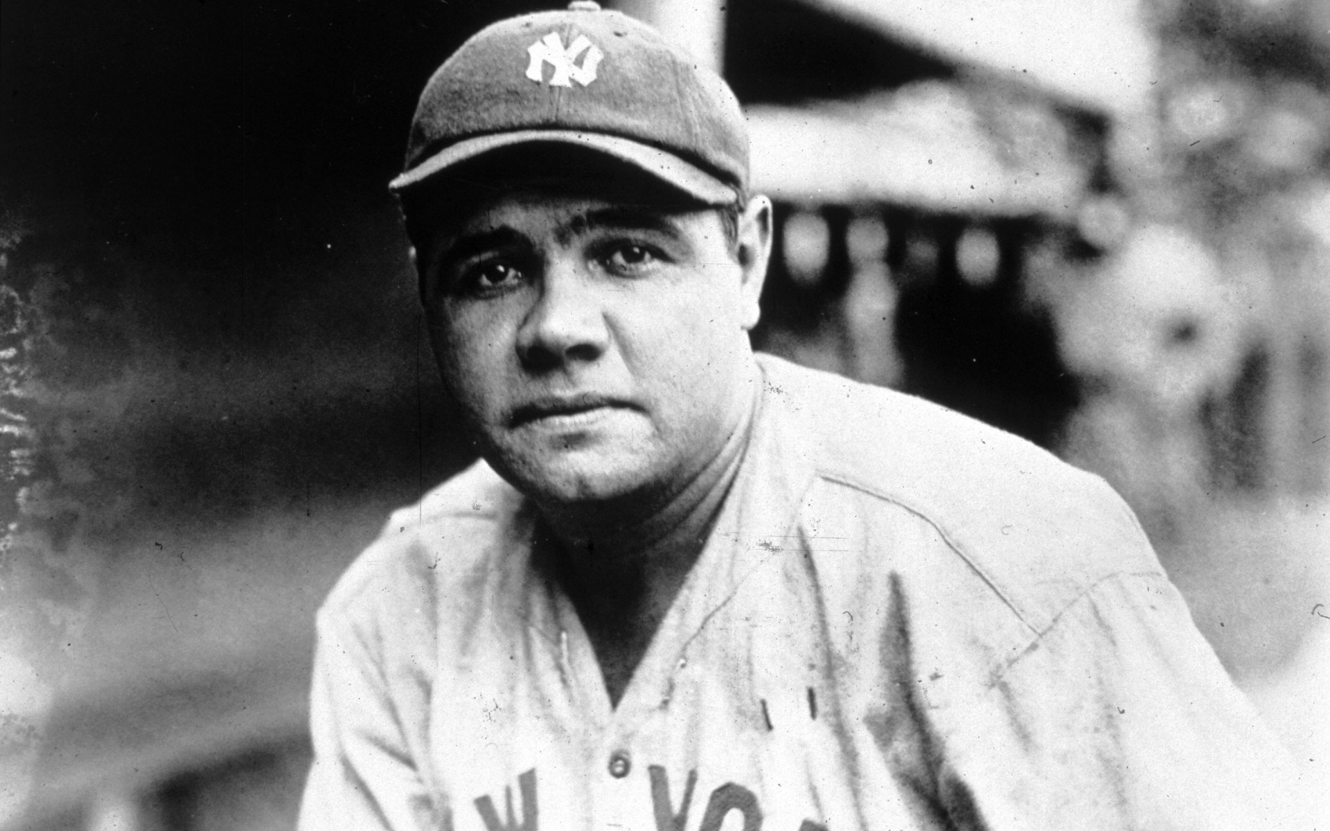 sports one portrait adult man baseball wear outfit uniform babe ruth