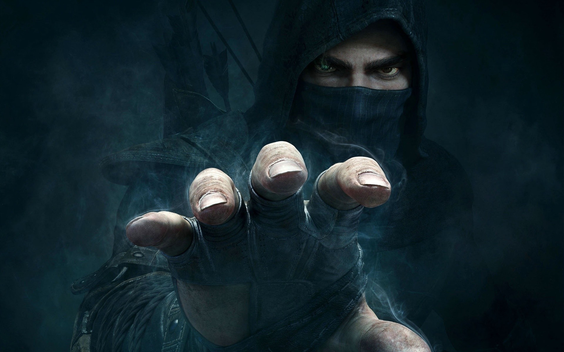 other games one mask portrait adult man dark offense danger vicious face thief
