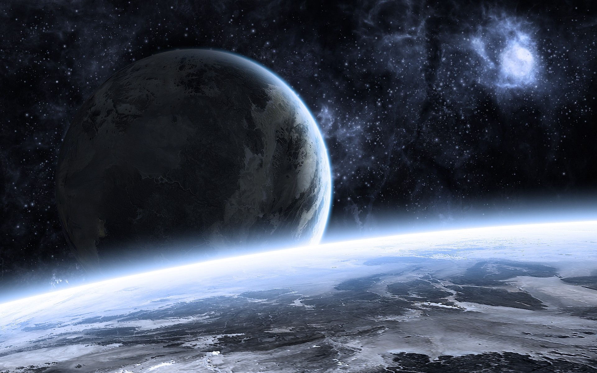 space planet astronomy moon ball-shaped galaxy exploration atmosphere science astrology solar fiction sky universe satellite travel outer cosmos sun landscape stars planets