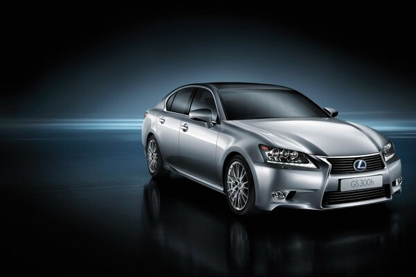 Lexus car on a blue background