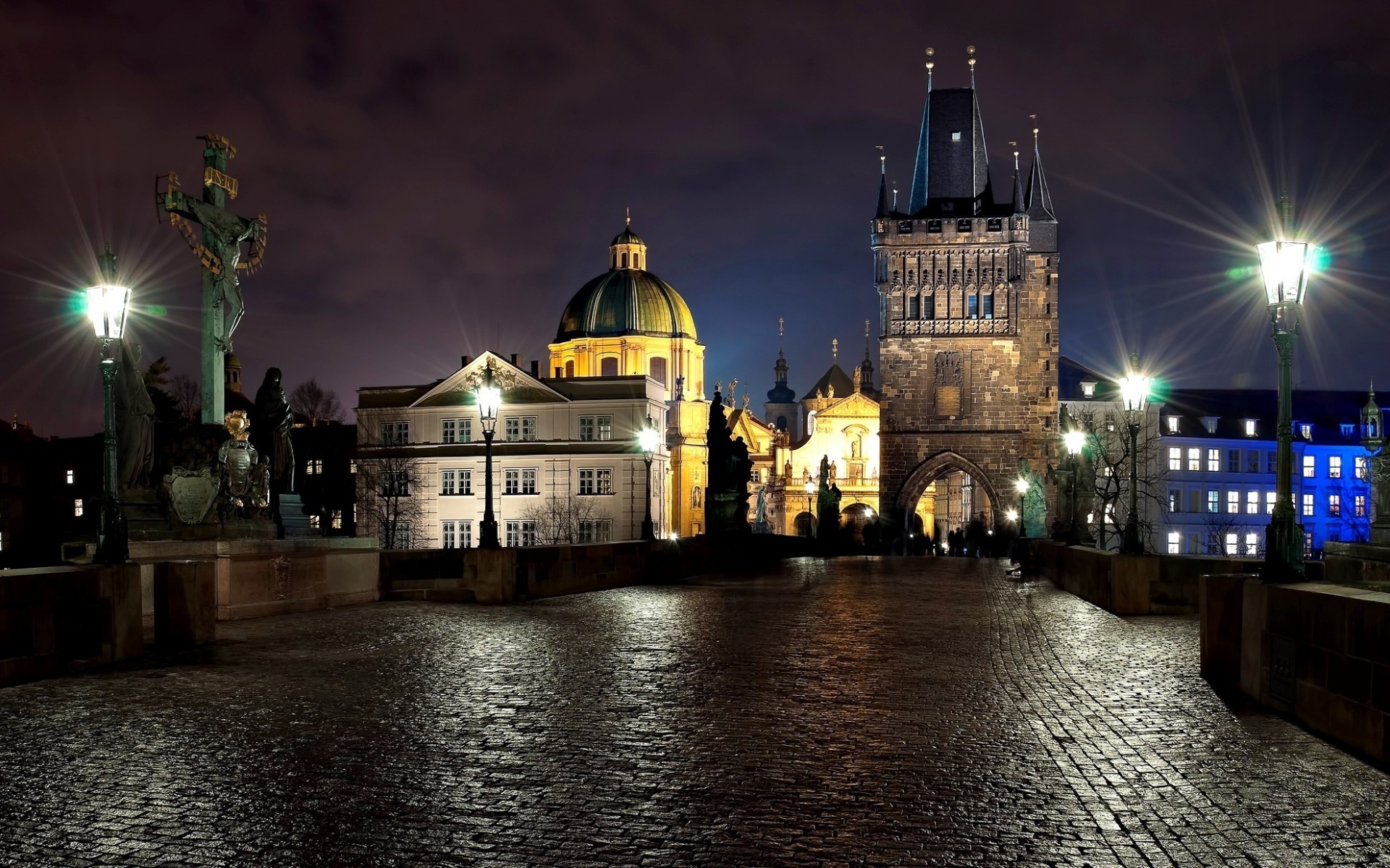 other city architecture city church travel building river bridge evening sky dusk cathedral sunset water tourism reflection religion light tower outdoors prague landscape