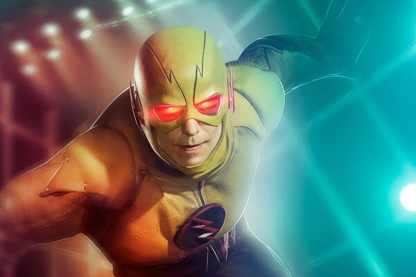 The fantastic hero is running
