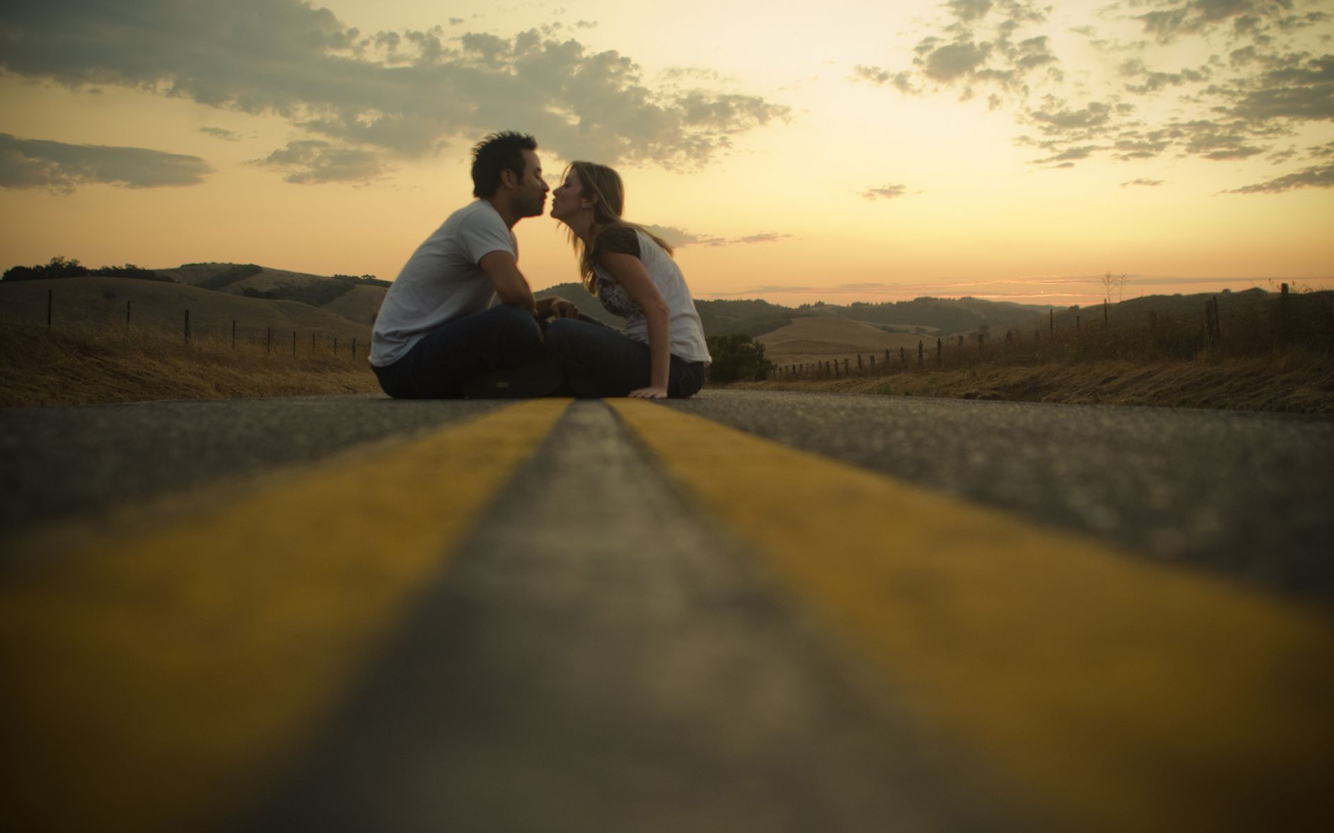 love and romance sunset landscape girl lake light couple evening travel adult sky water beach road love daylight dawn blur two nature