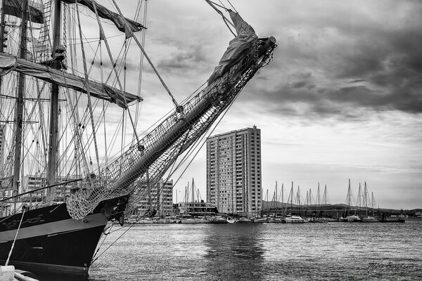 How beautiful a sailboat and the sea look