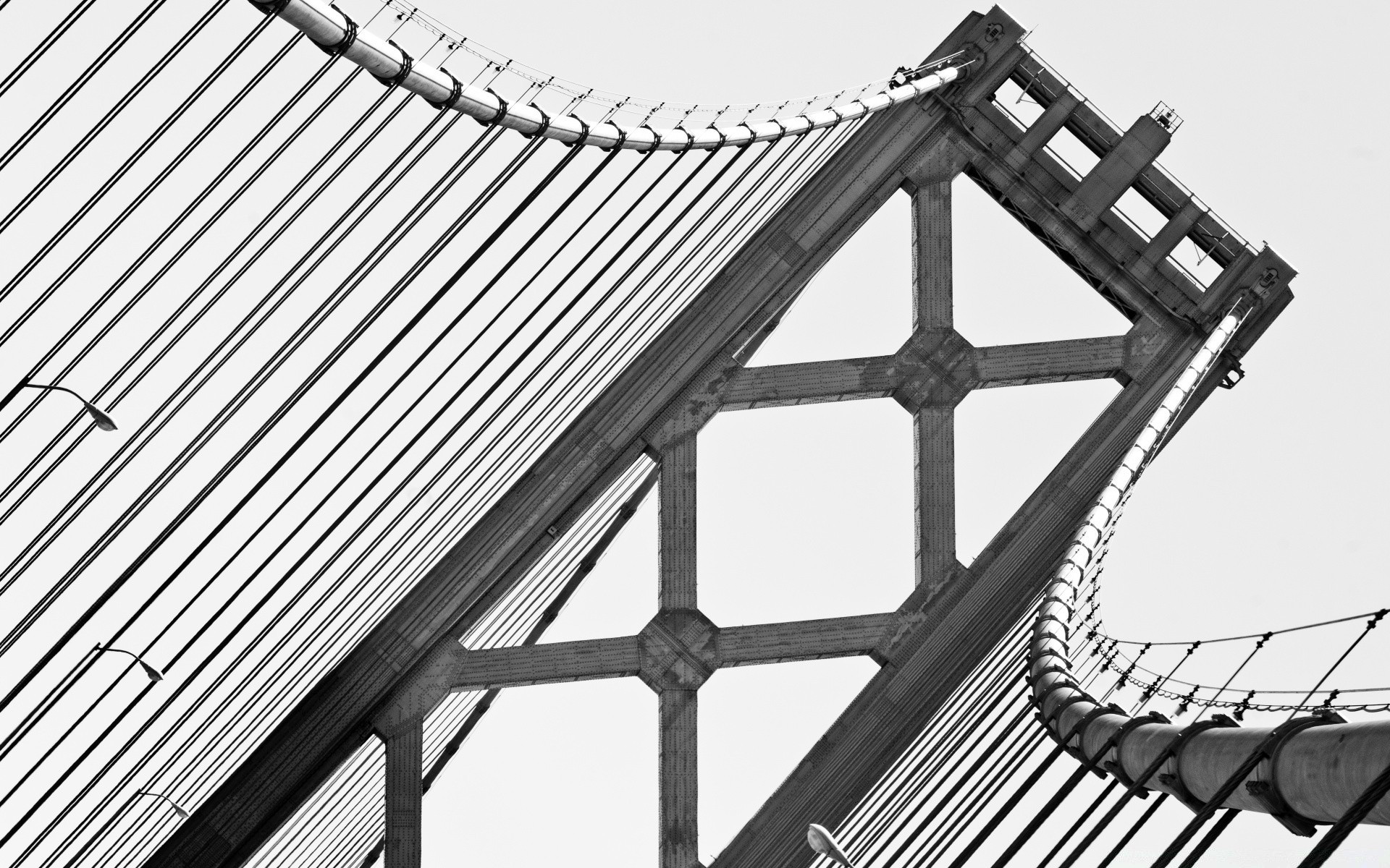 black and white architecture construction sky building steel expression iron design modern bridge travel