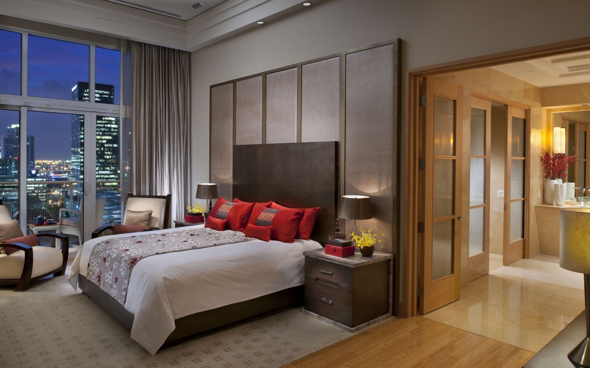 house and comfort furniture room bedroom indoors bed window lamp rug home floor house apartment pillow table interior design contemporary luxury hotel family sofa
