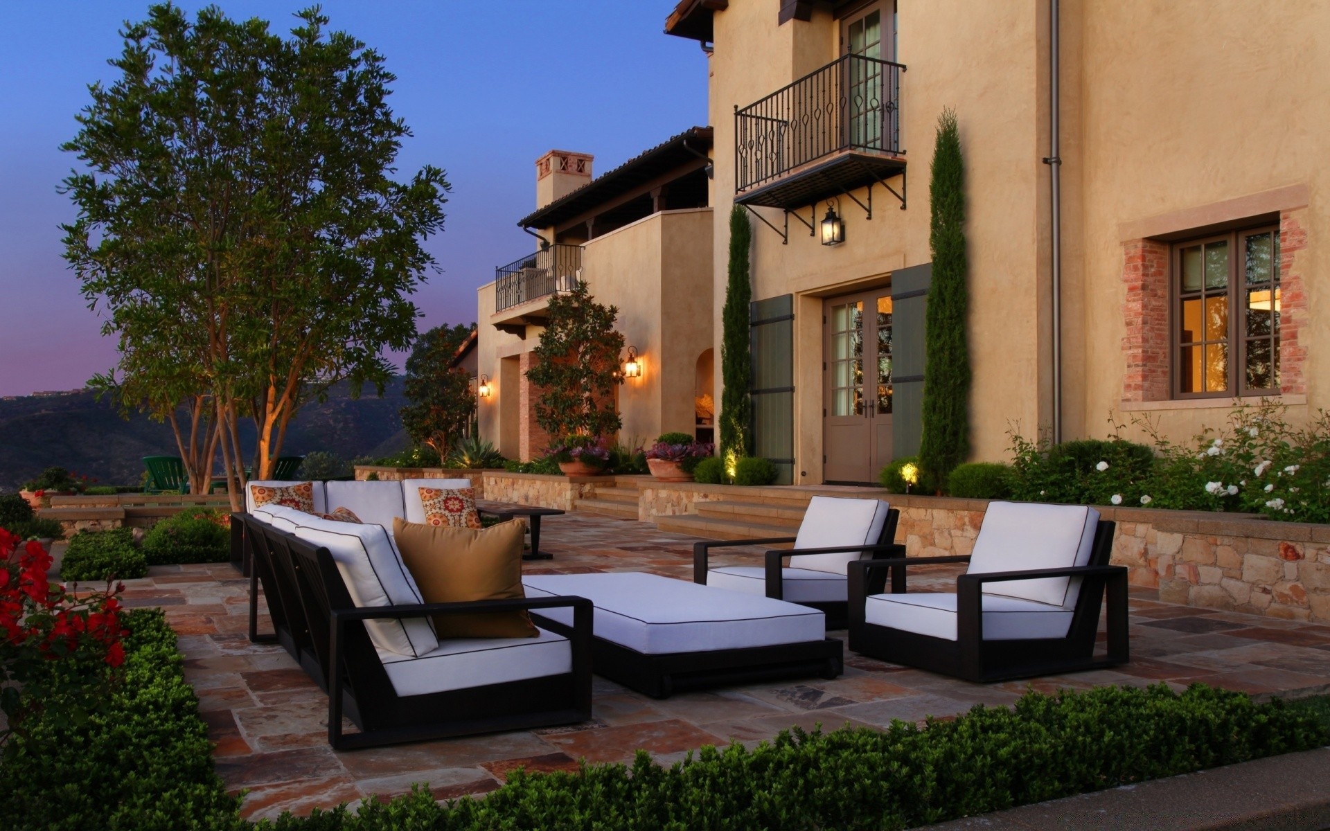 interior architecture house home patio building daylight outdoors travel seat hotel tree street luxury balcony city