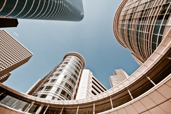 Modern style of a huge city