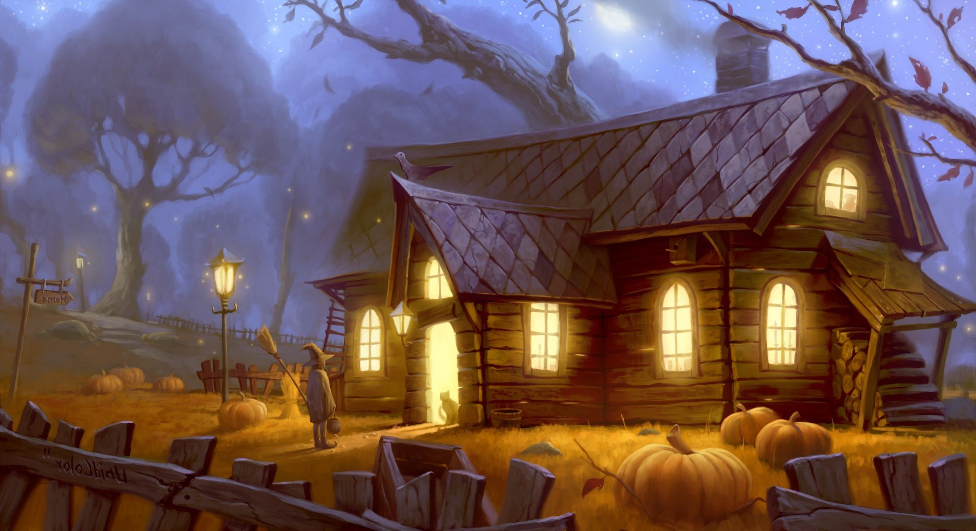 halloween seat room home furniture house indoors light wood chair table architecture travel building