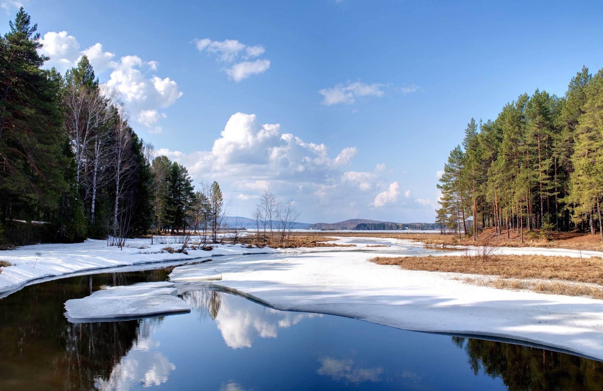 lake water nature tree landscape wood outdoors river travel snow sky winter reflection