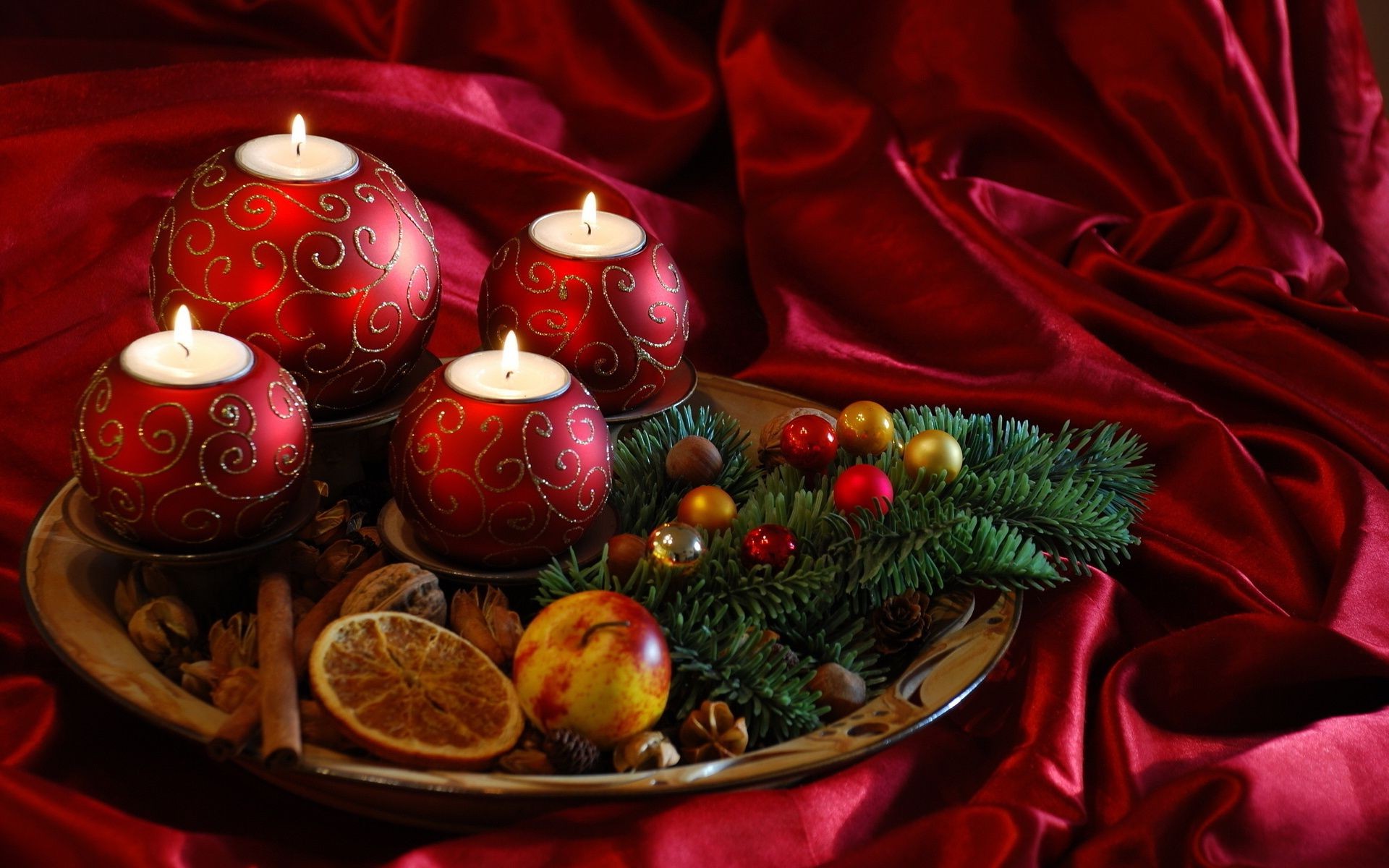 new year christmas winter decoration celebration ball candle gold traditional still life advent shining bangle