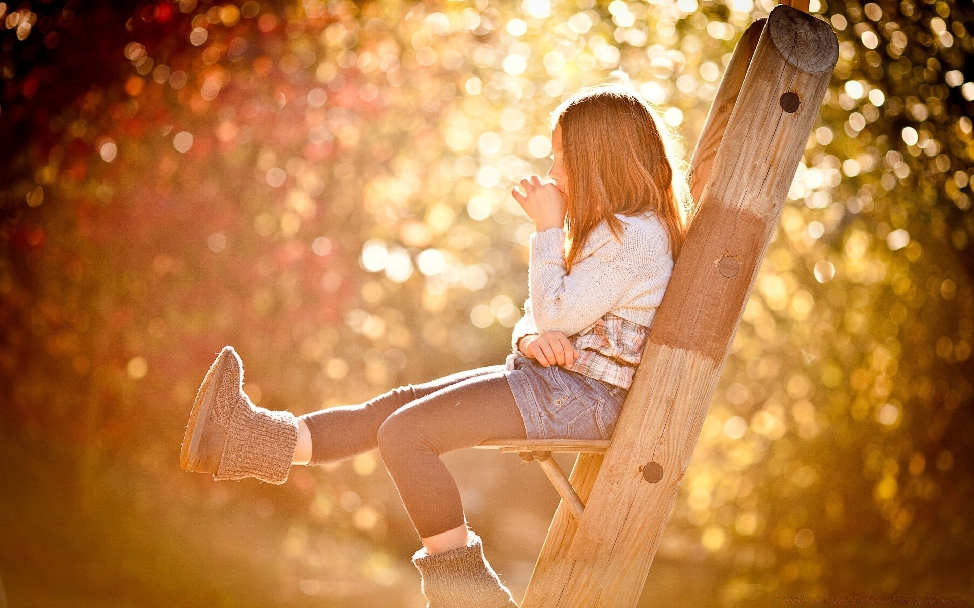 children girl woman adult one wood portrait fall fun outdoors leisure park happiness nature smile child enjoyment