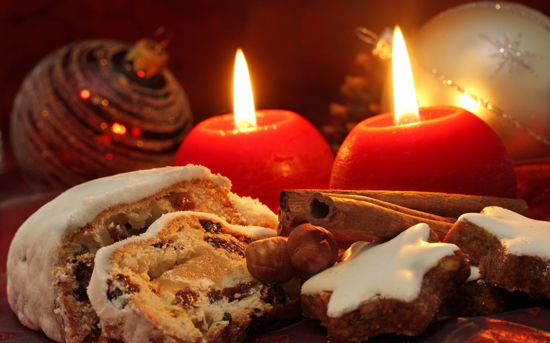 desserts candle flame food christmas