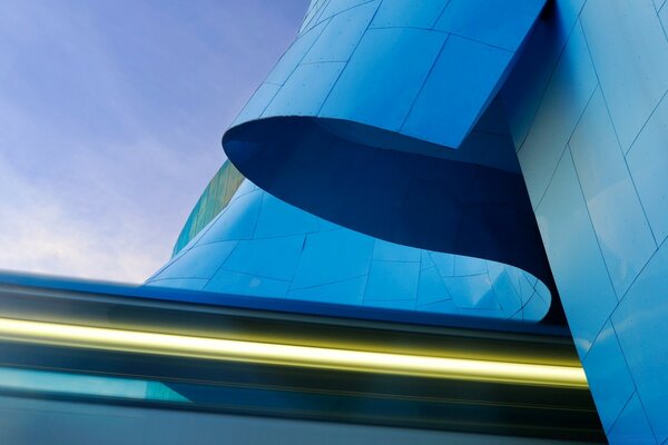 Futuristic view of the building during the day